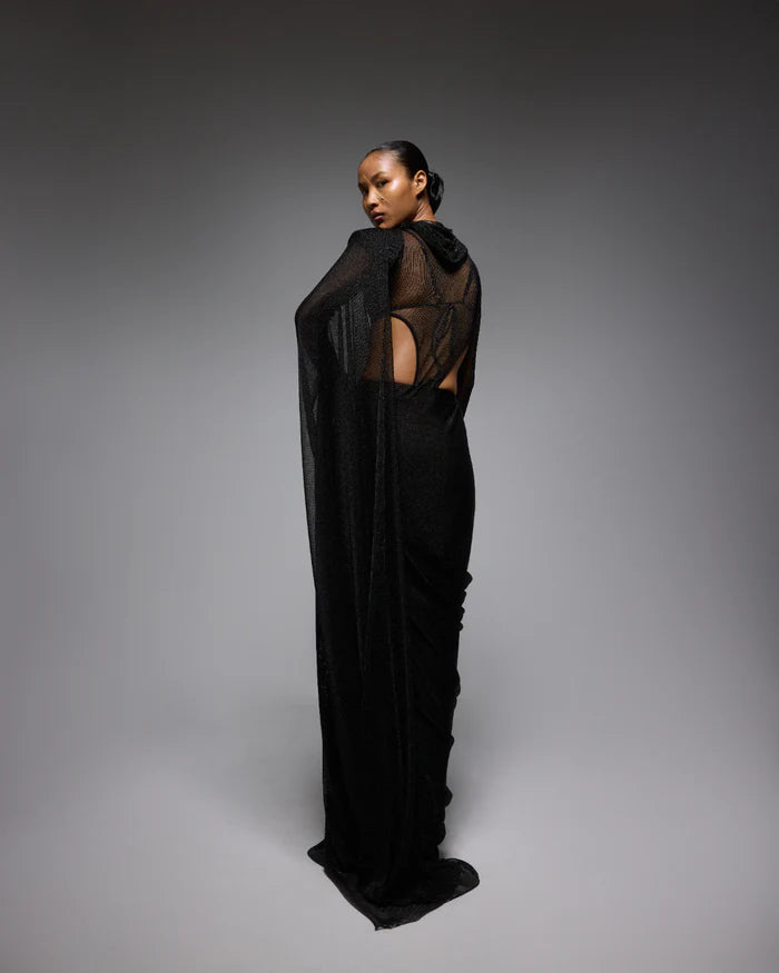 BLACK MESH SARI