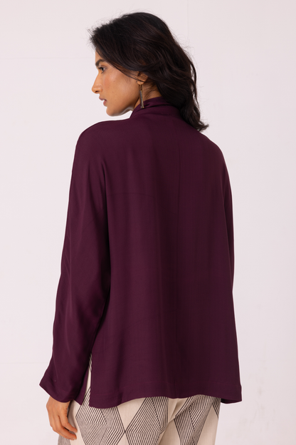 Celie Wine Tie Top