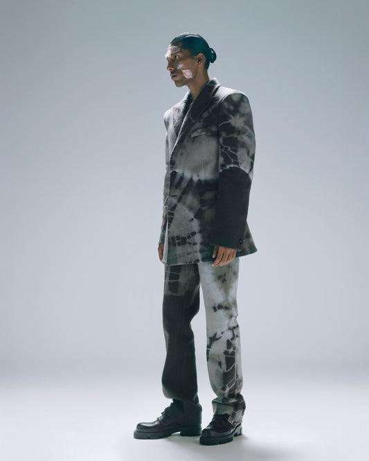 TIE-DYE WOOL FELT PANTS