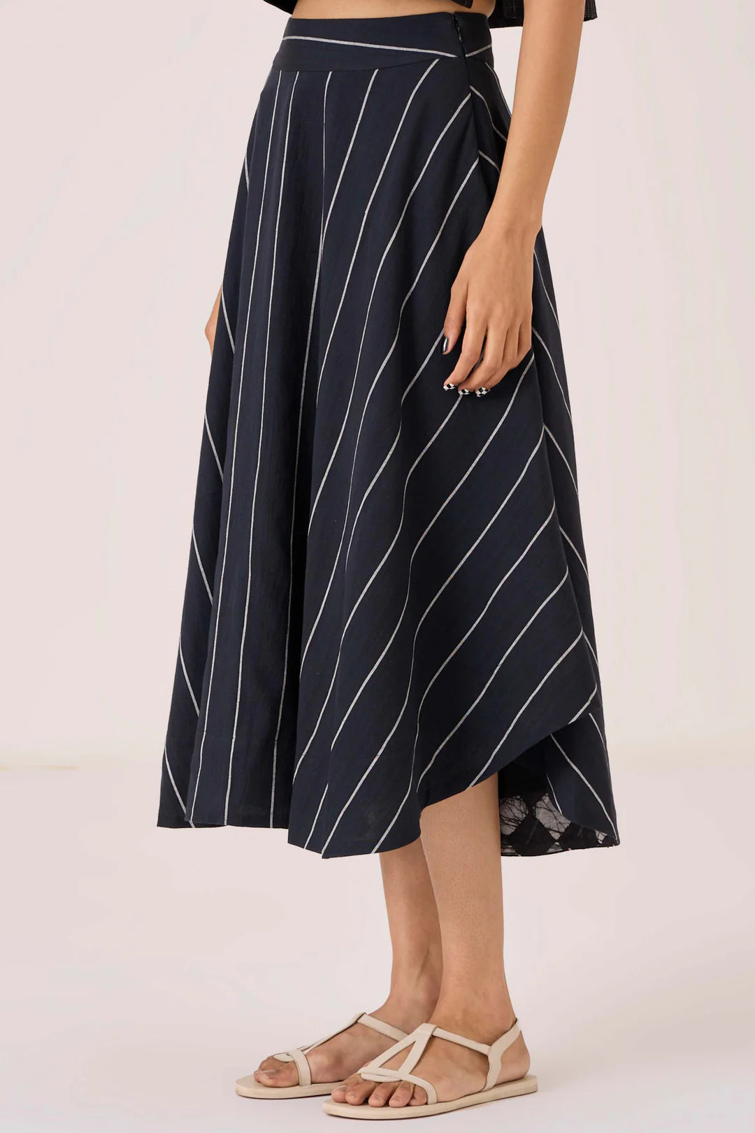 Boga Black Striped Skirt