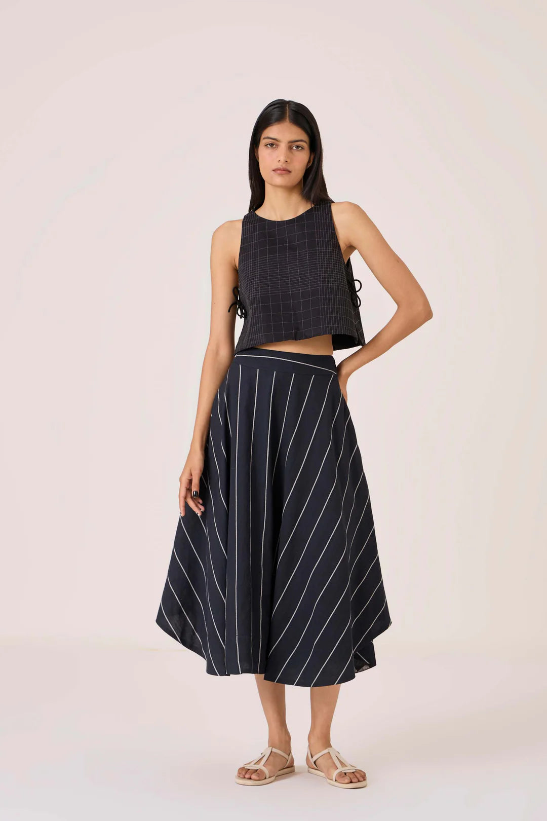 Boga Black Striped Skirt