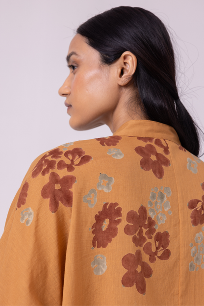 Taro Floral Hand Printed Top