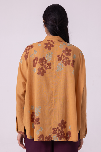 Taro Floral Hand Printed Top
