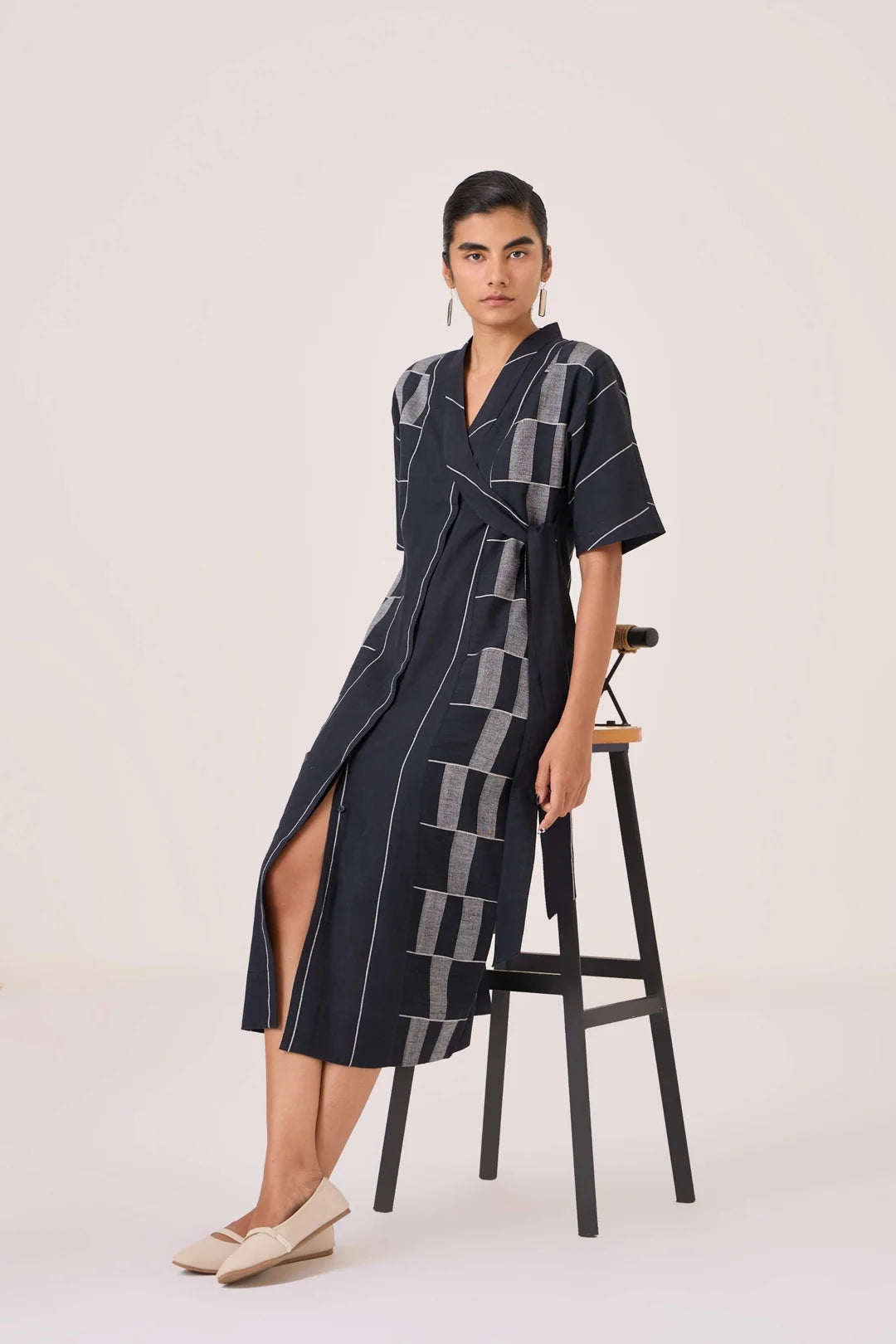 Dilipa Black Button Down Dress