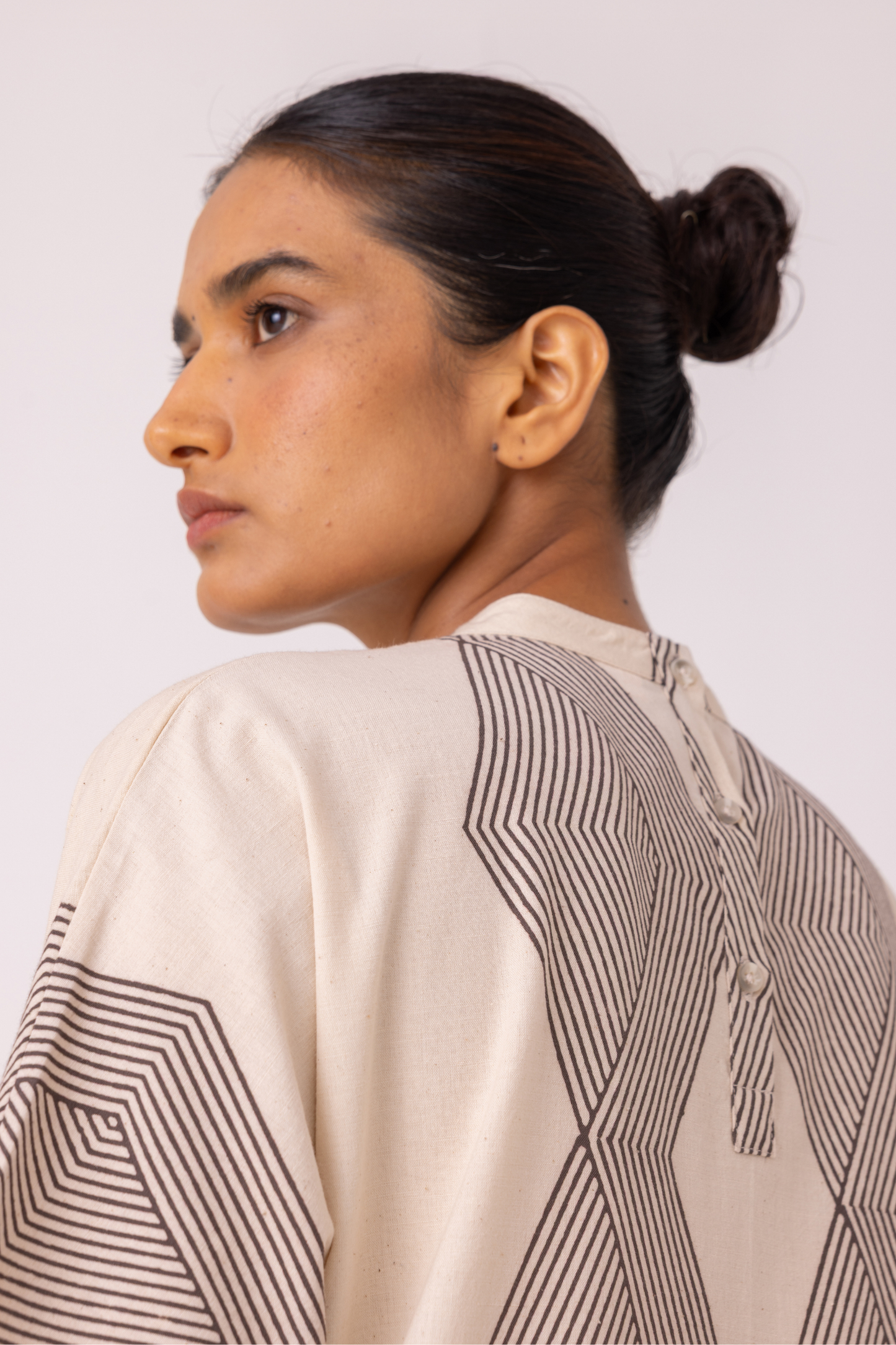 Ehan Hand Printed Midi Dress