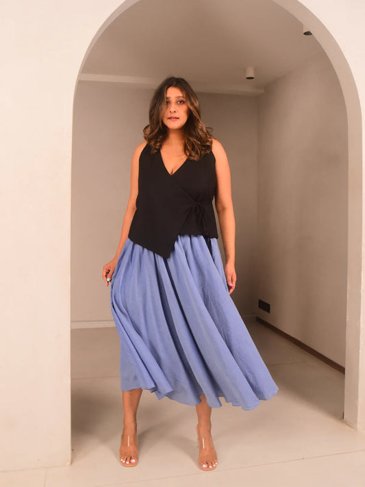 Leni Wrap top skirt set