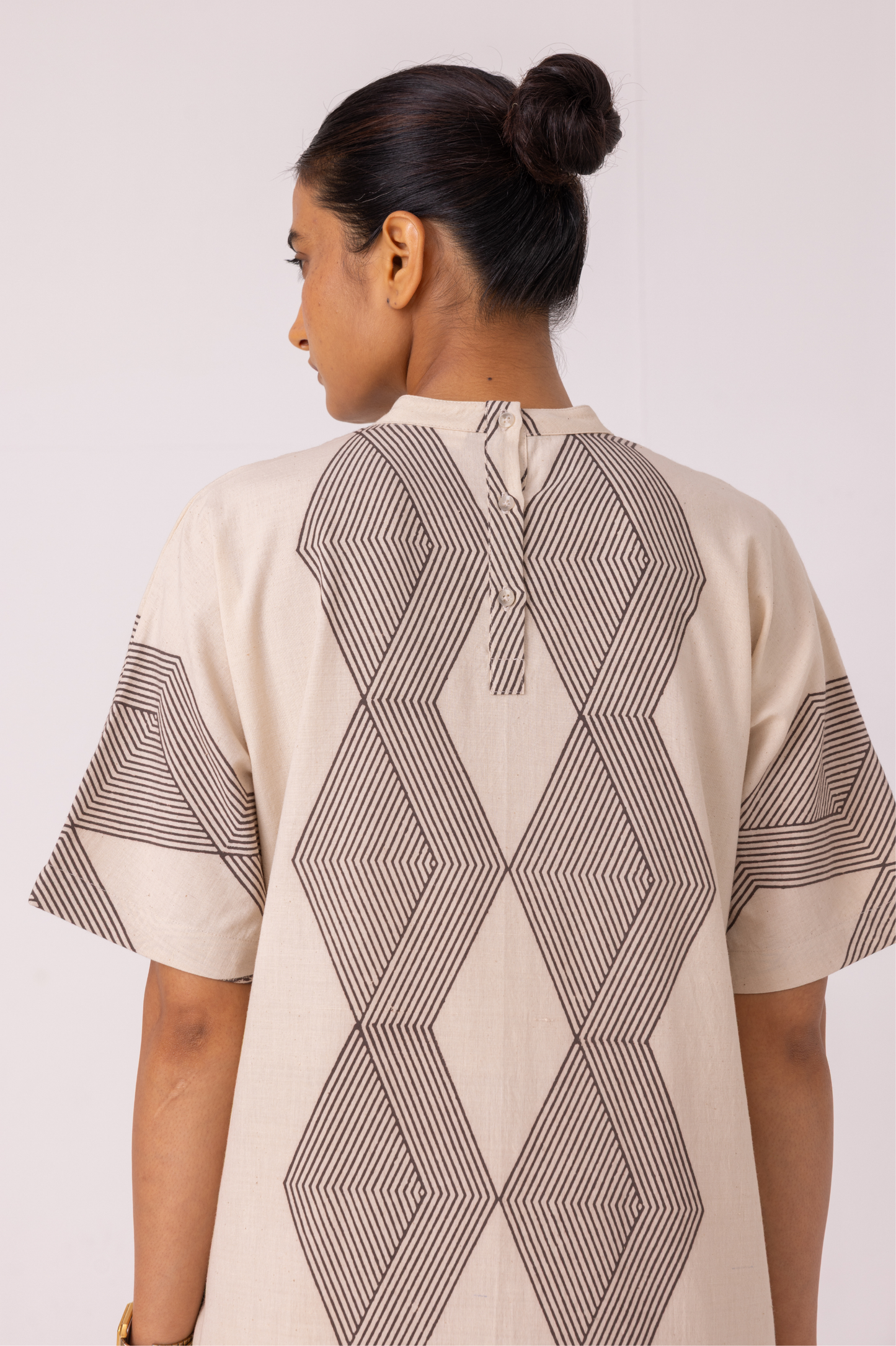 Ehan Hand Printed Midi Dress