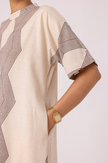 Ehan Hand Printed Midi Dress