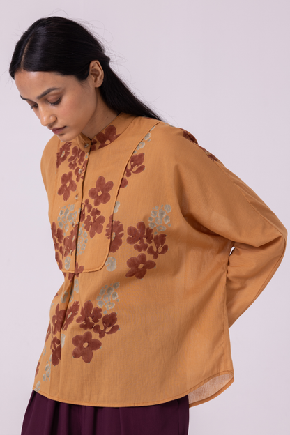 Taro Floral Hand Printed Top