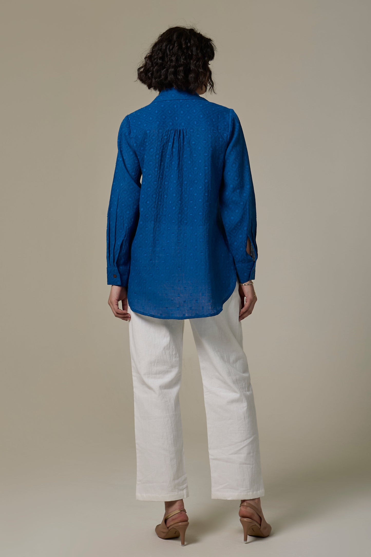 Sapphire Cotton Textured Shirt
