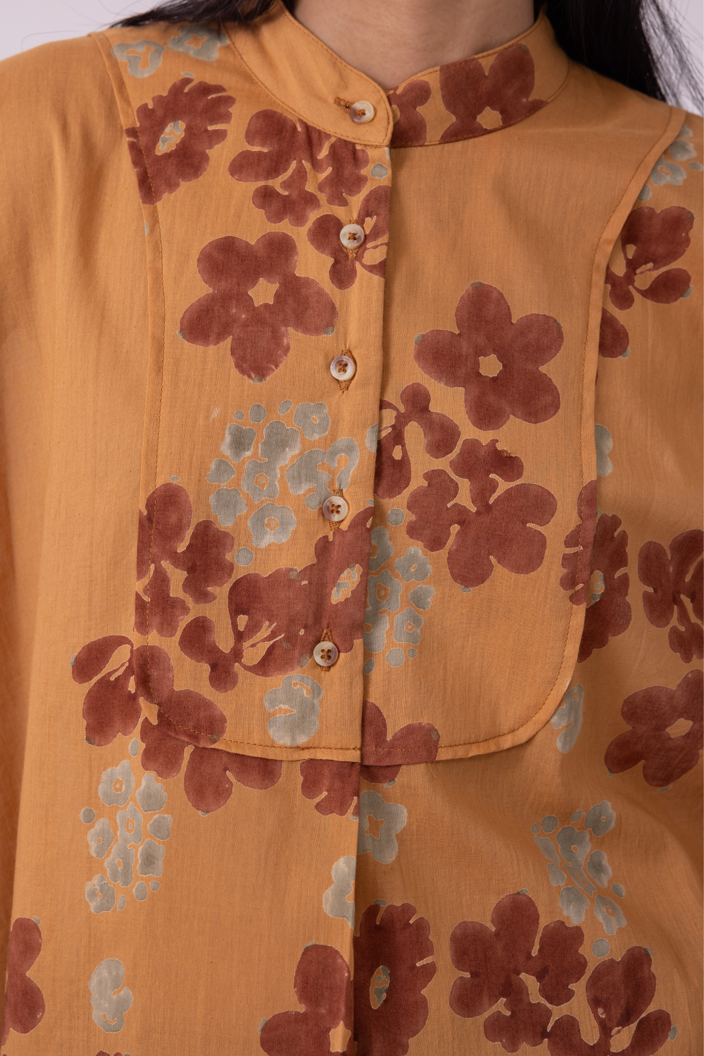 Taro Floral Hand Printed Top