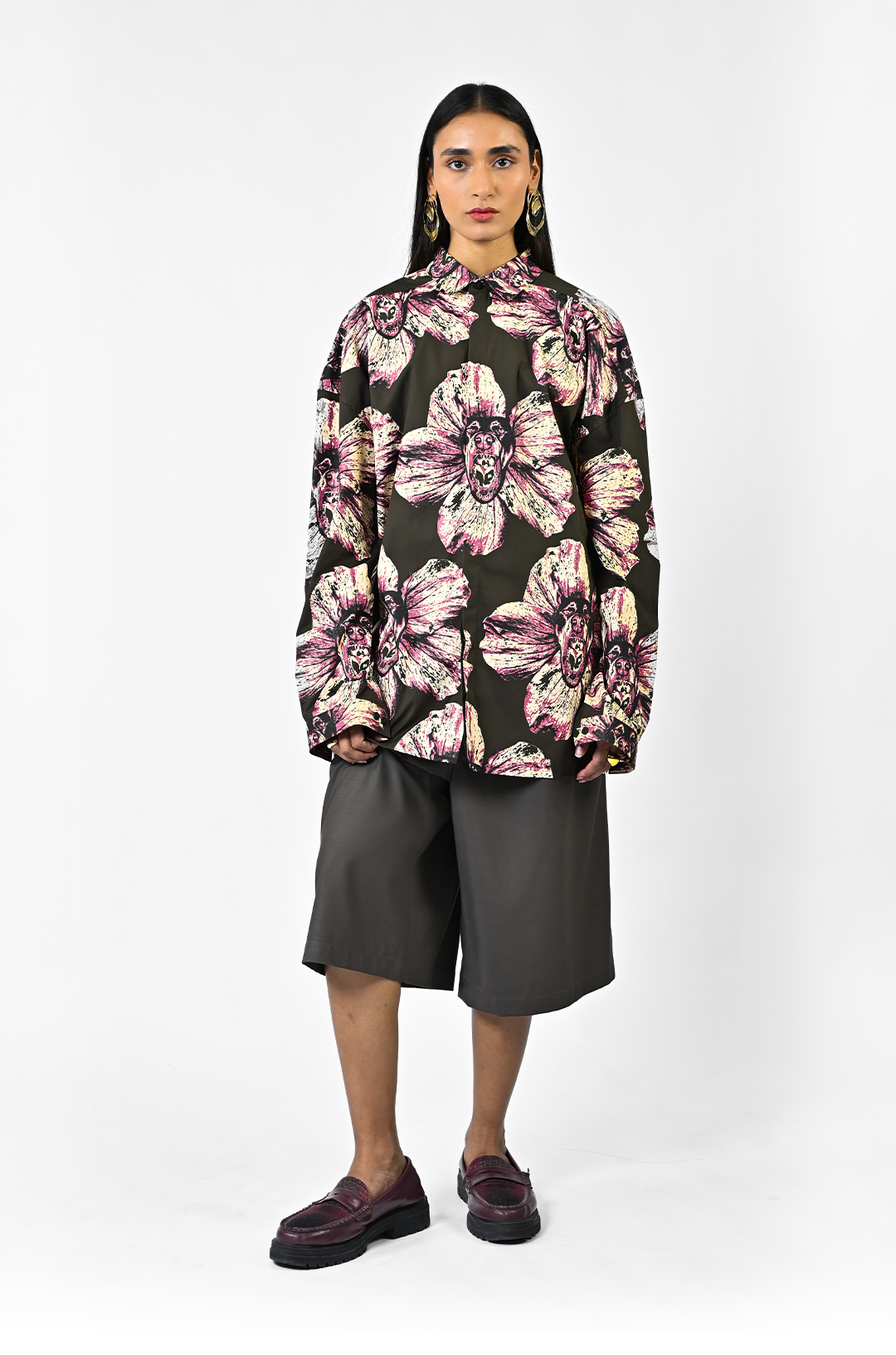 Canine printed cotton shirt
