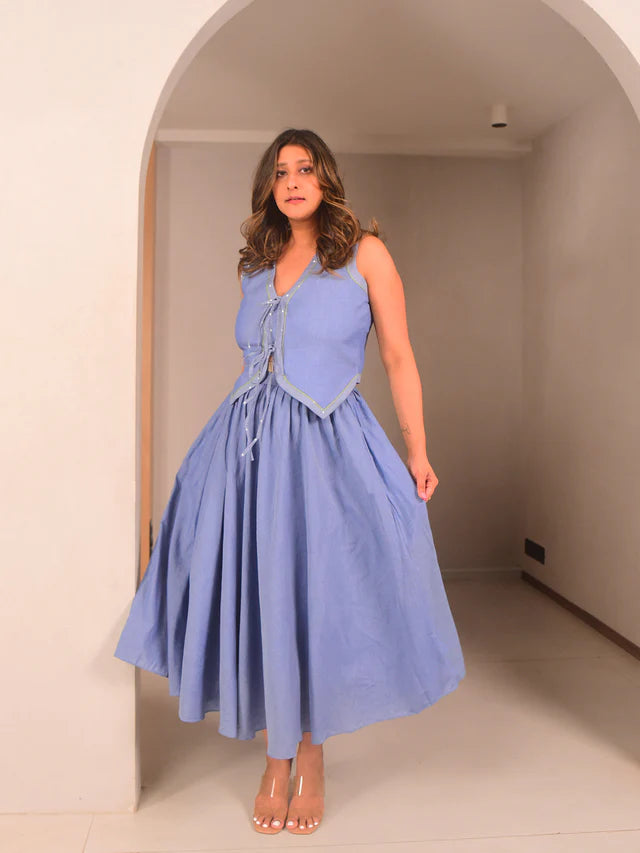 Leni Vest Skirt Set