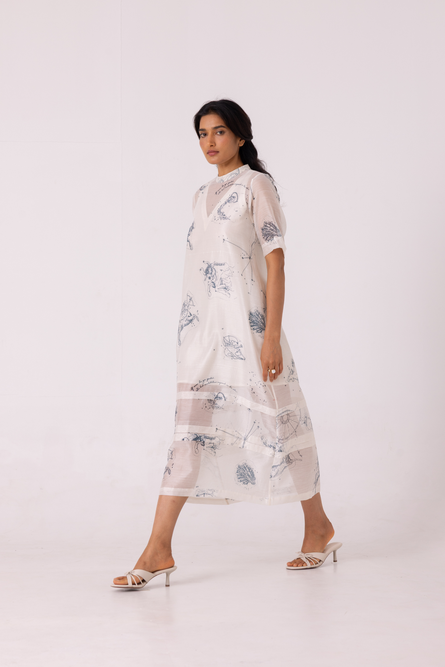 Larisa Zodiac Print Handwoven Dress