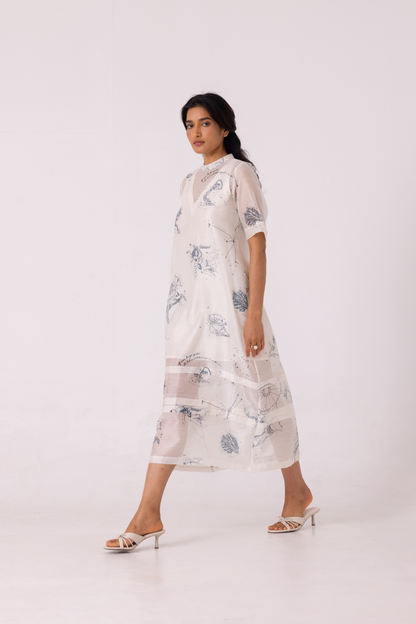 Larisa Zodiac Print Handwoven Dress