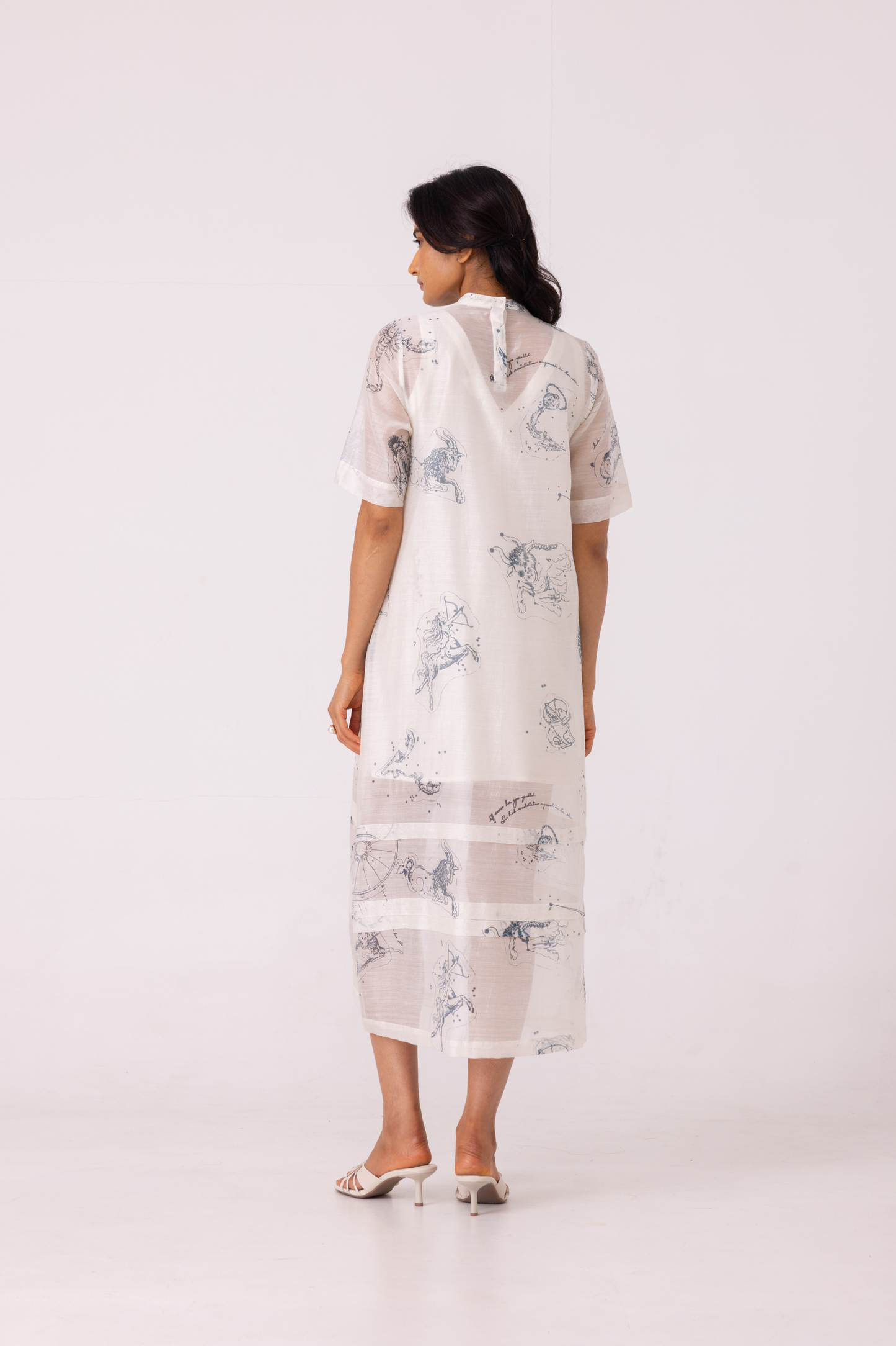 Larisa Zodiac Print Handwoven Dress