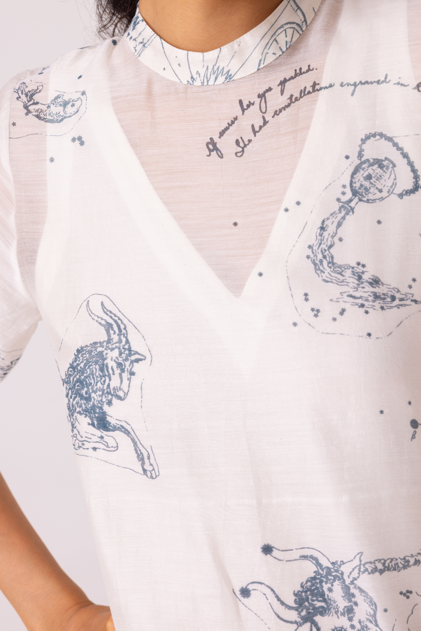 Larisa Zodiac Print Handwoven Dress