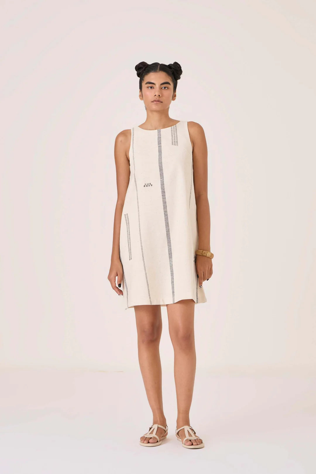 Nalaka Handwoven Cotton Shift Dress