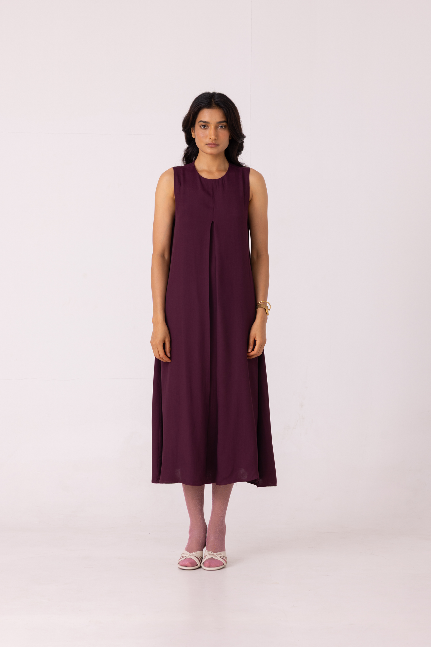 Brooke Wine Midi Dress