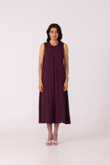Brooke Wine Midi Dress