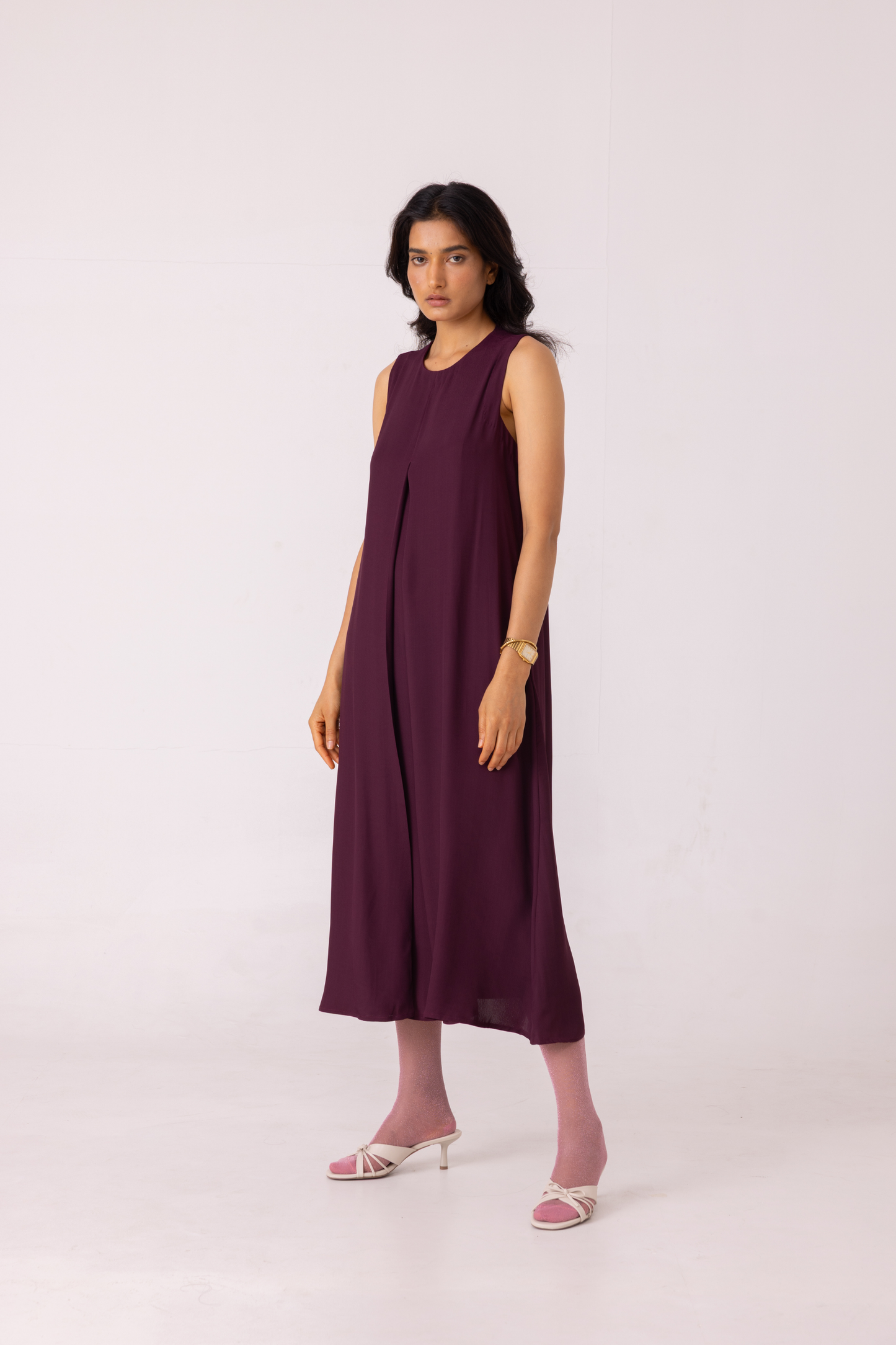 Brooke Wine Midi Dress
