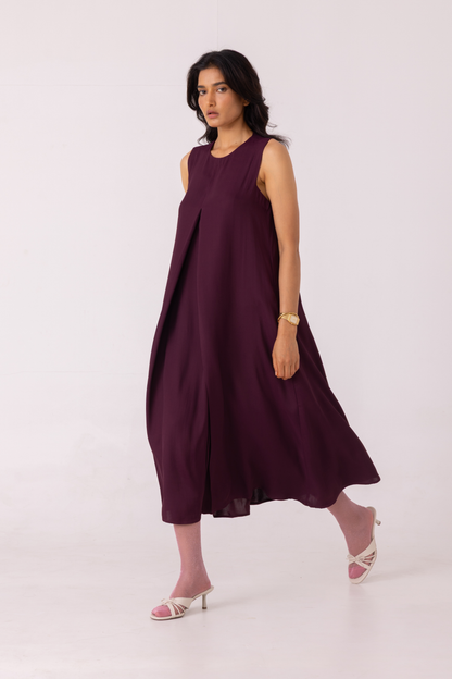 Brooke Wine Midi Dress