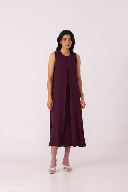 Brooke Wine Midi Dress