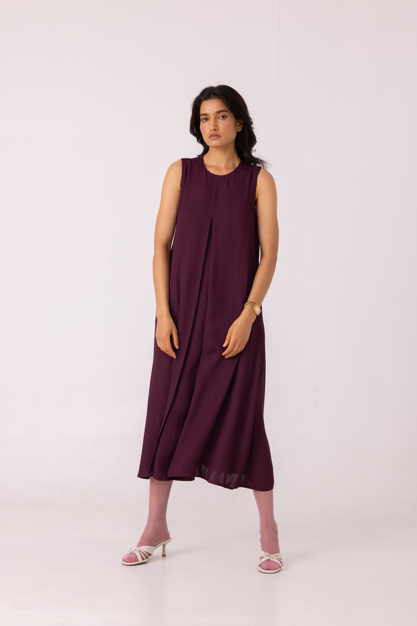 Brooke Wine Midi Dress