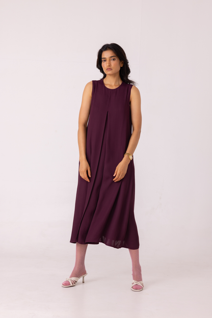 Brooke Wine Midi Dress