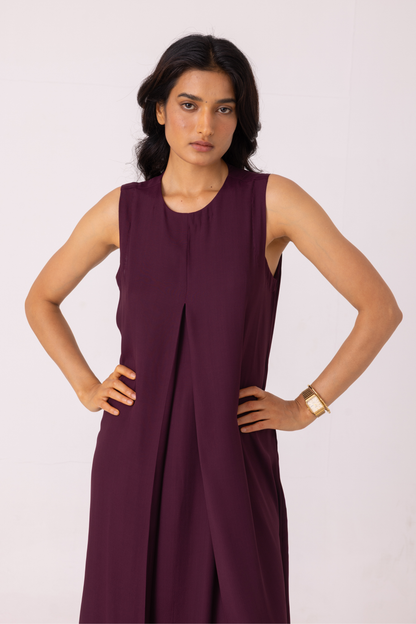 Brooke Wine Midi Dress