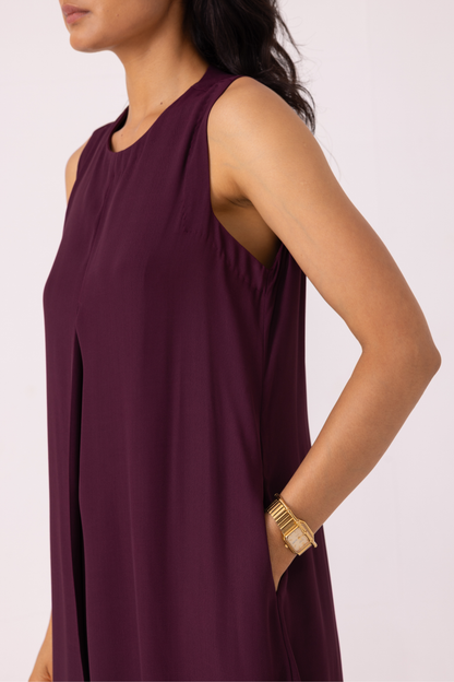 Brooke Wine Midi Dress