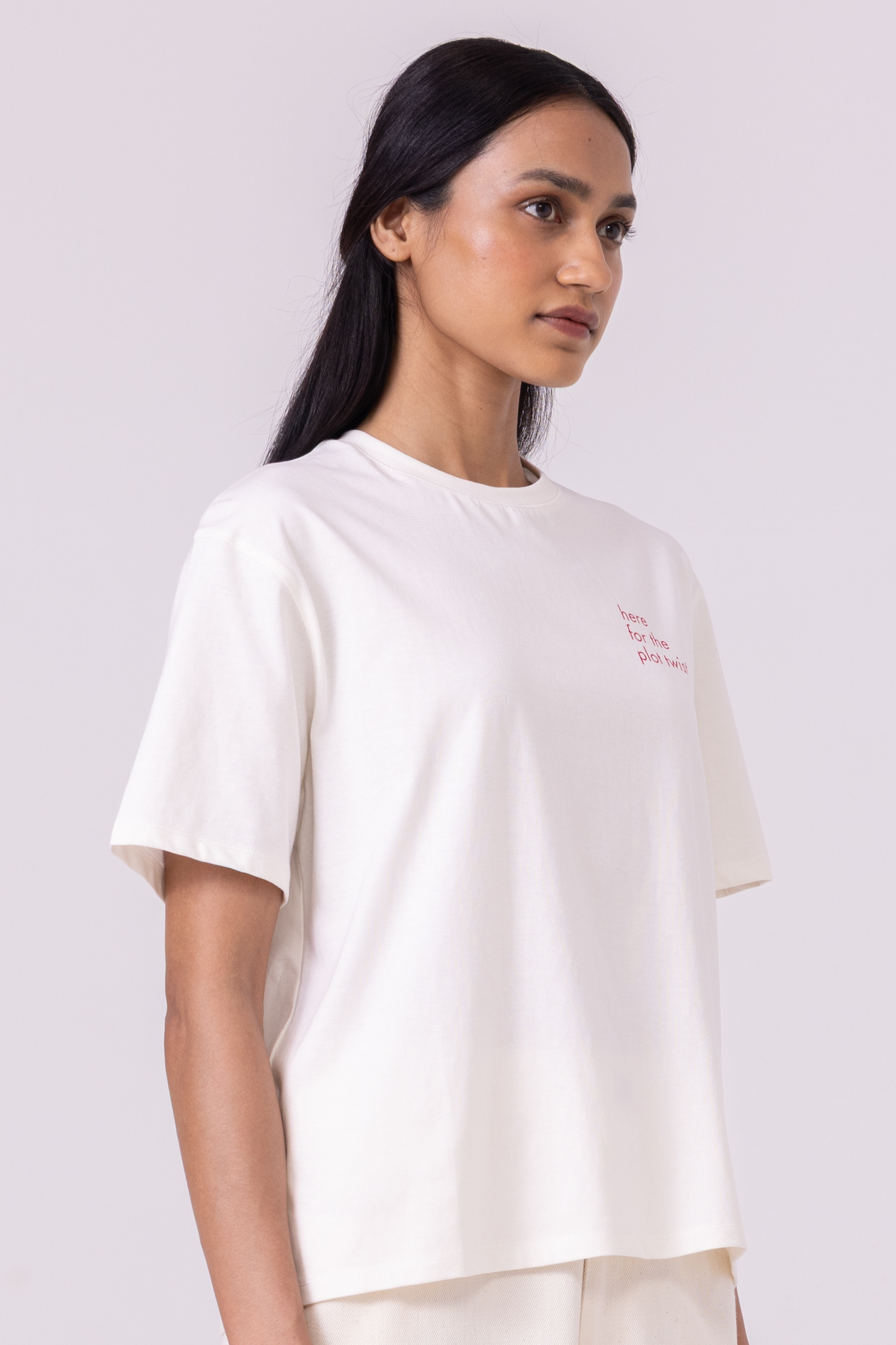 Drew Off  White Organic Cotton TShirt