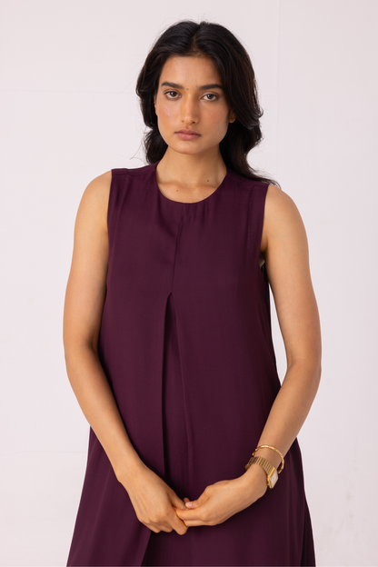Brooke Wine Midi Dress