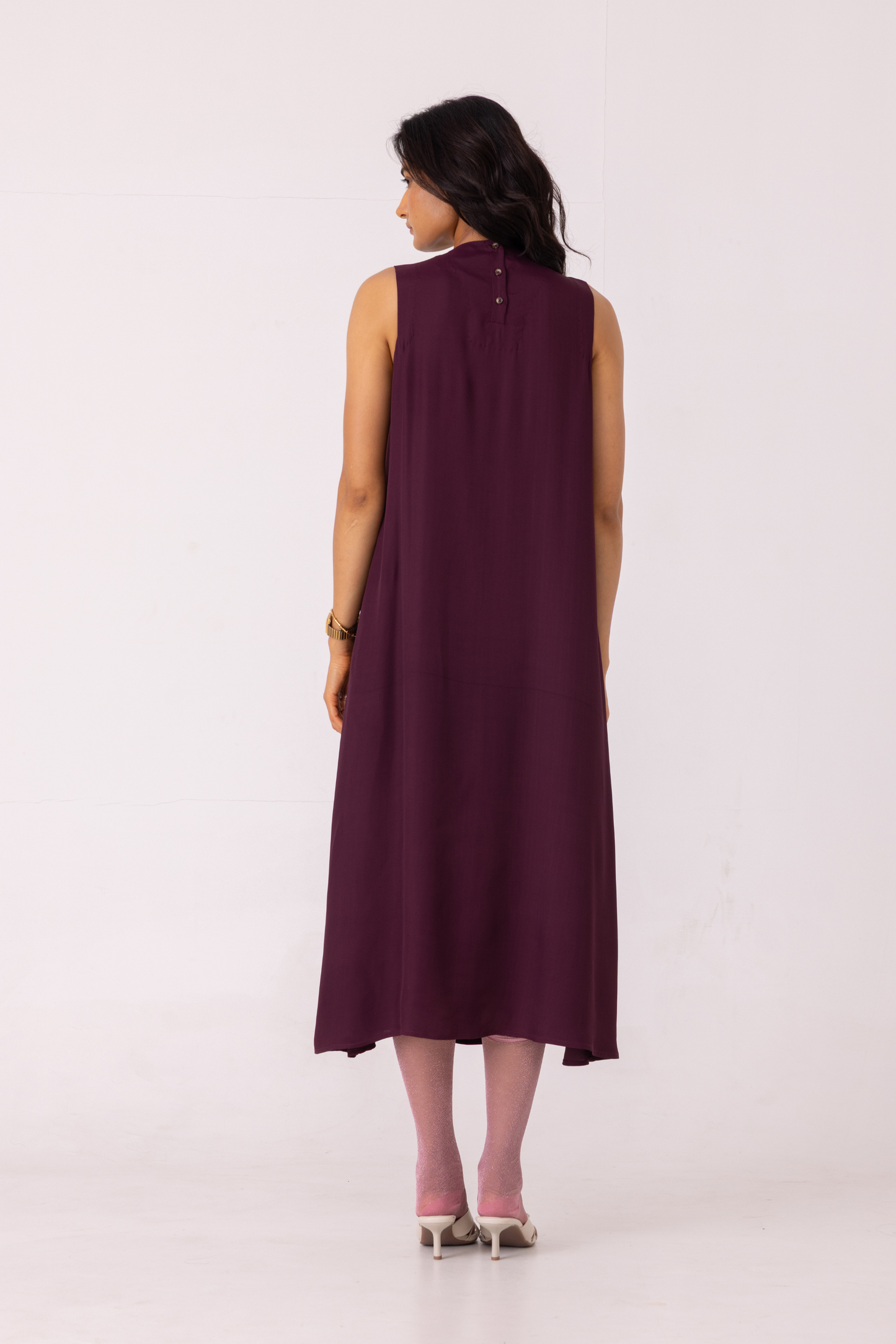 Brooke Wine Midi Dress