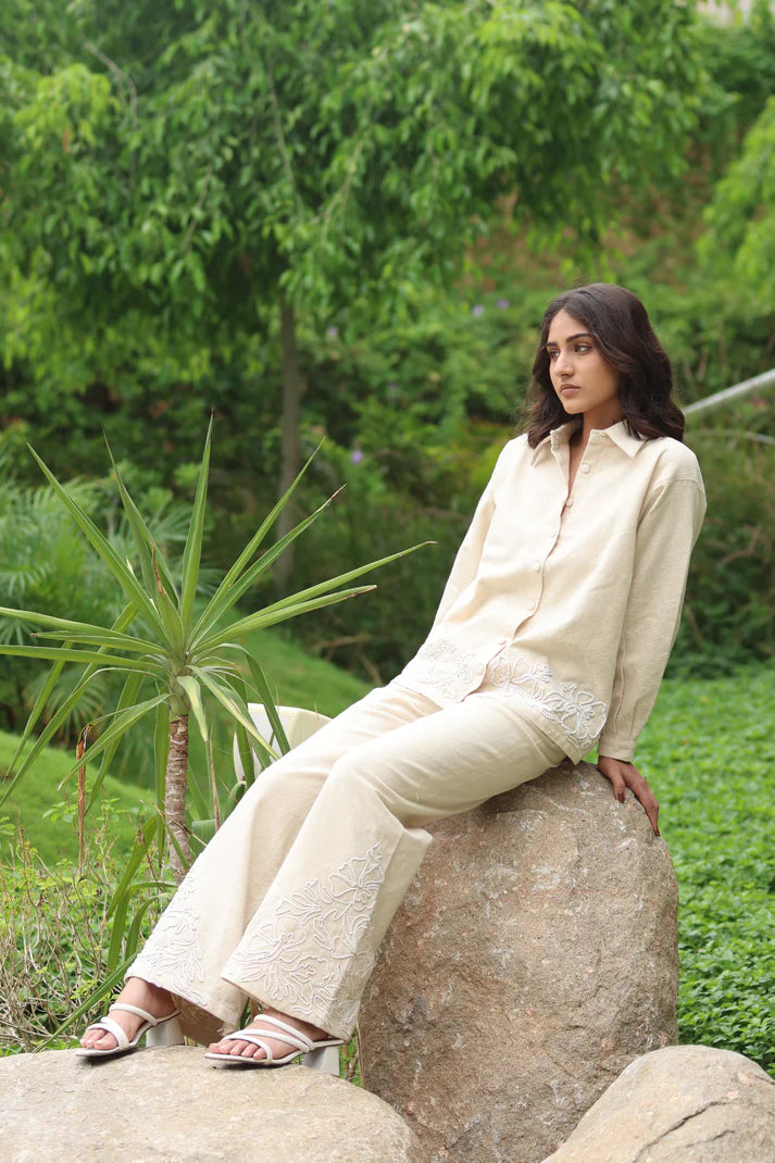 Chic embroidered pants