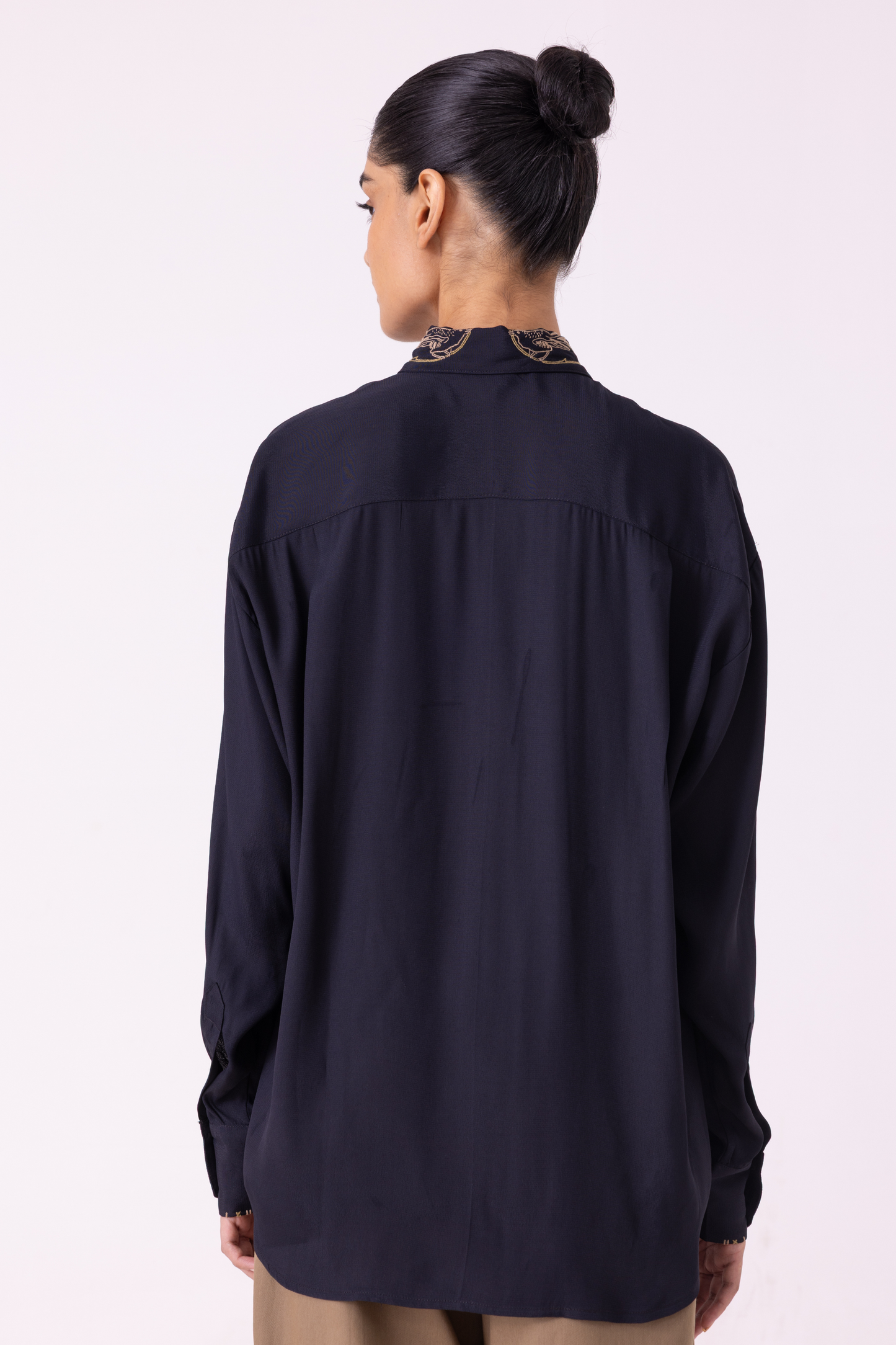 Norris Black Embroidered Shirt