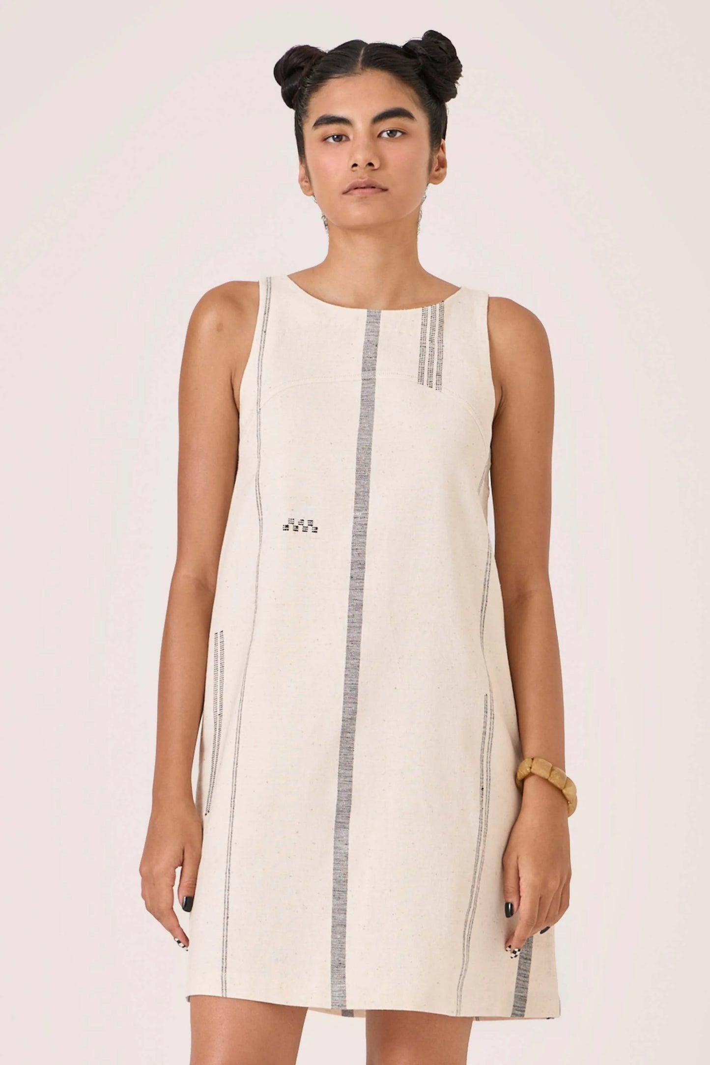 Nalaka Handwoven Cotton Shift Dress