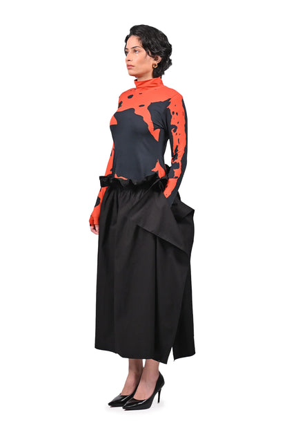 Sculpted gloved HUEMN flesh top Red