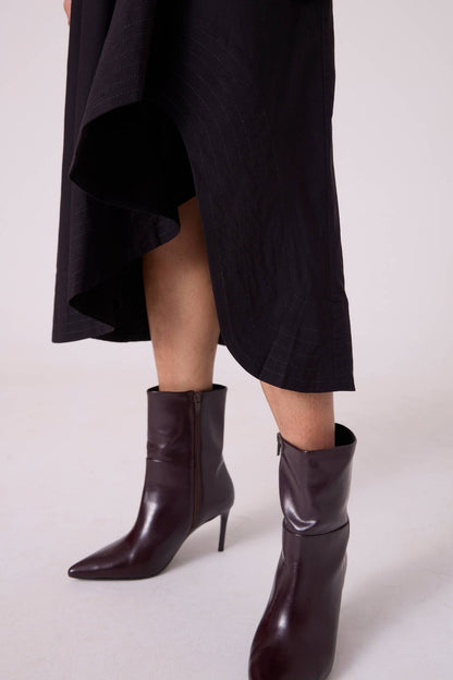 Kira Black Cotton Panelled Dress