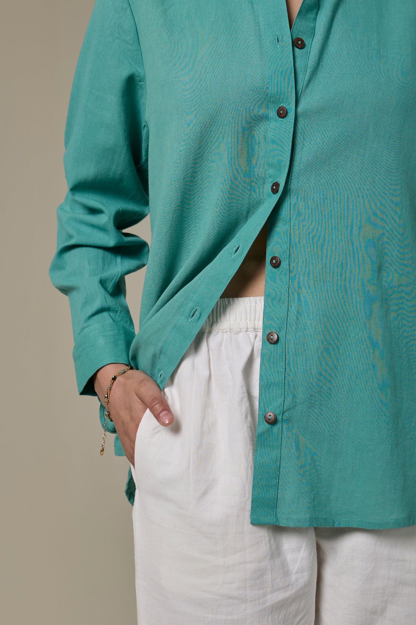 Sea Mist Cotton Linen Shirt