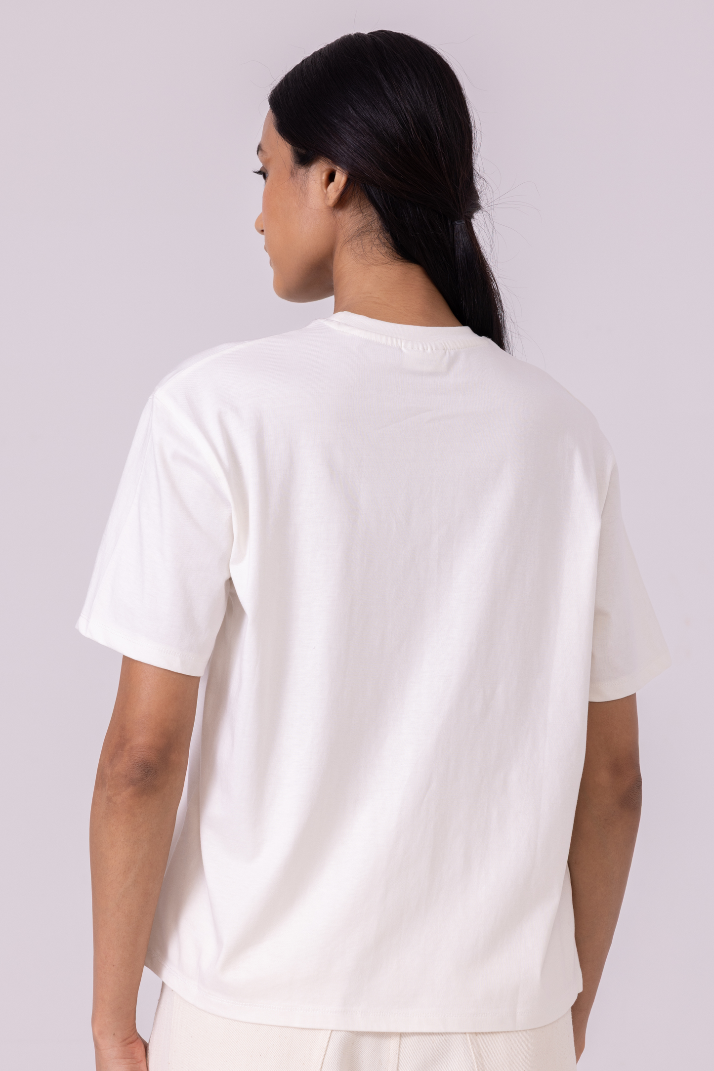 Drew Off  White Organic Cotton TShirt