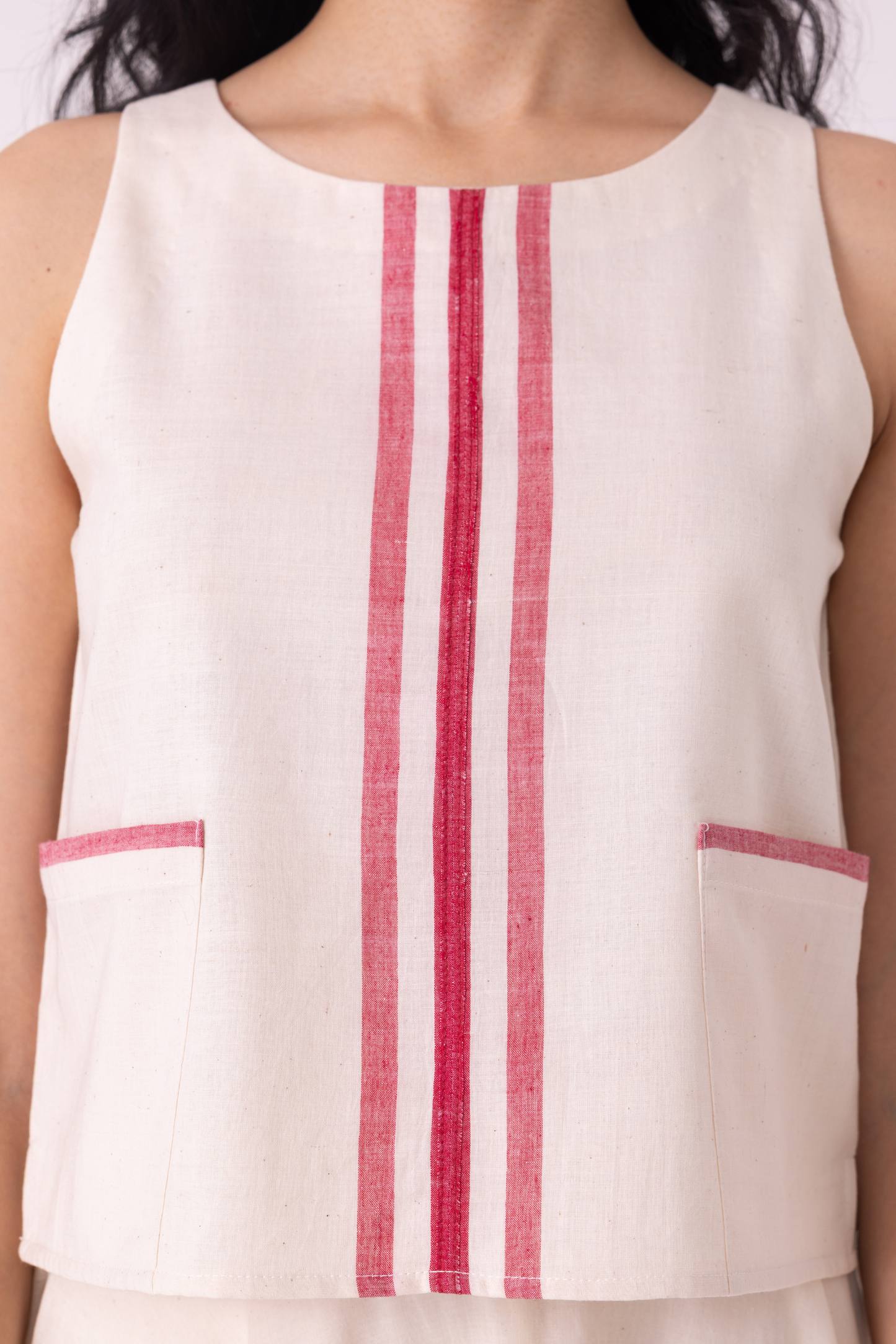 Tris Off White Handwoven Top