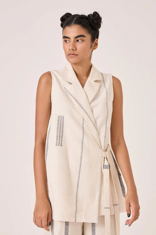 Yacine Handwoven Wrap Top