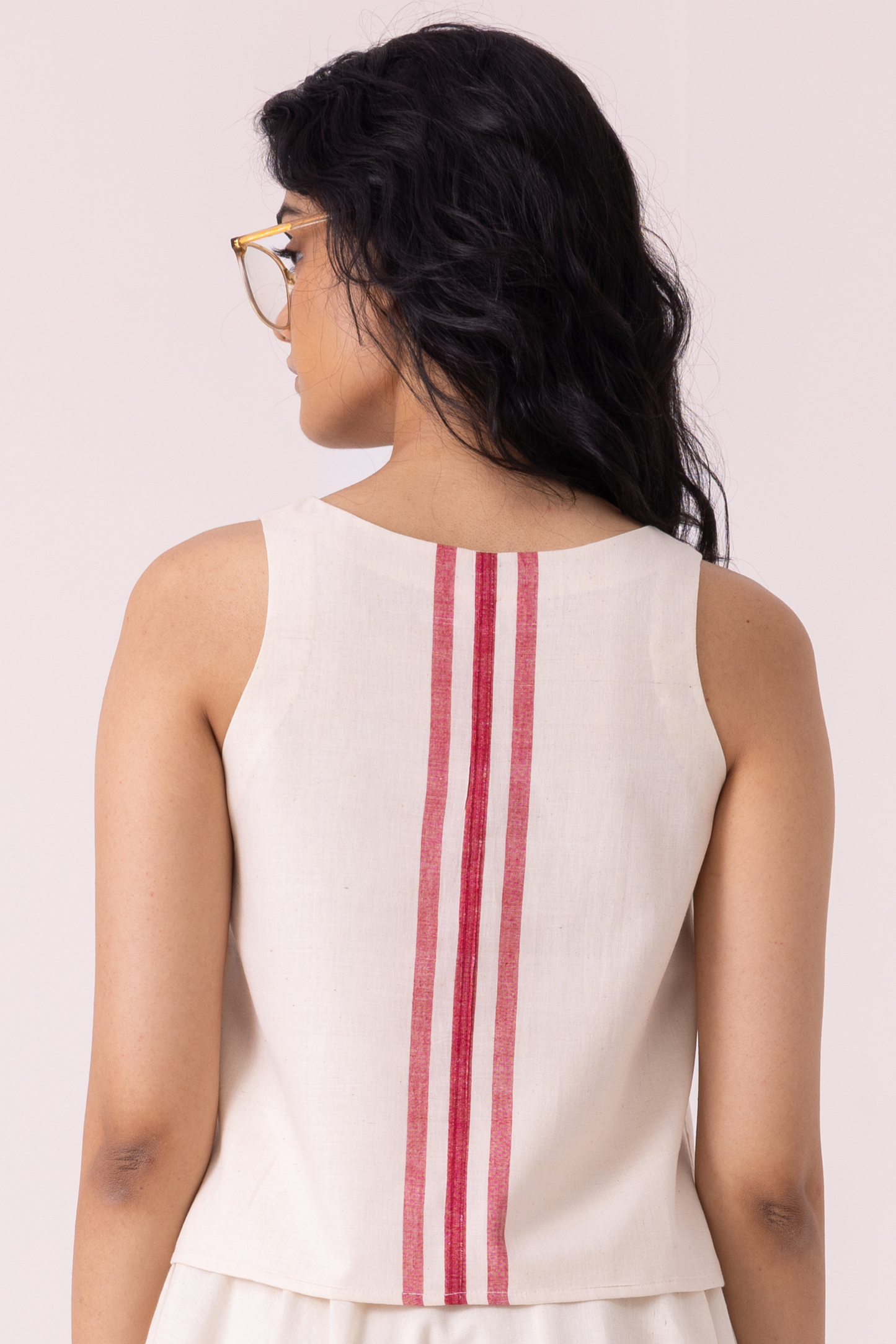Tris Off White Handwoven Top