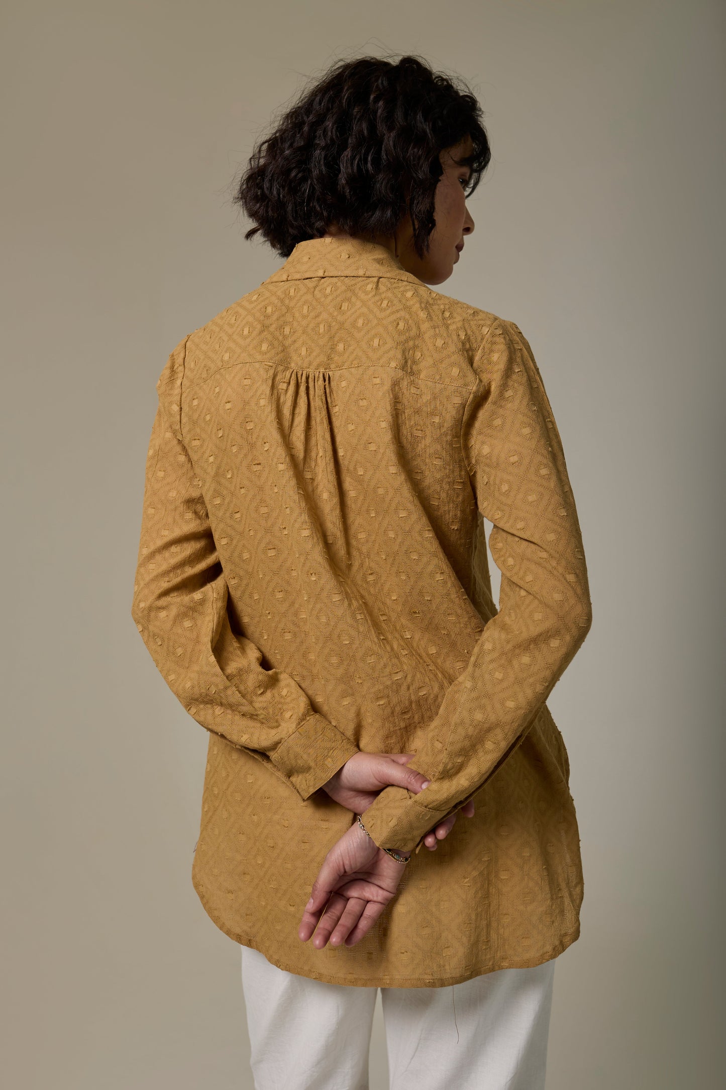Sand Cotton Textured shirt