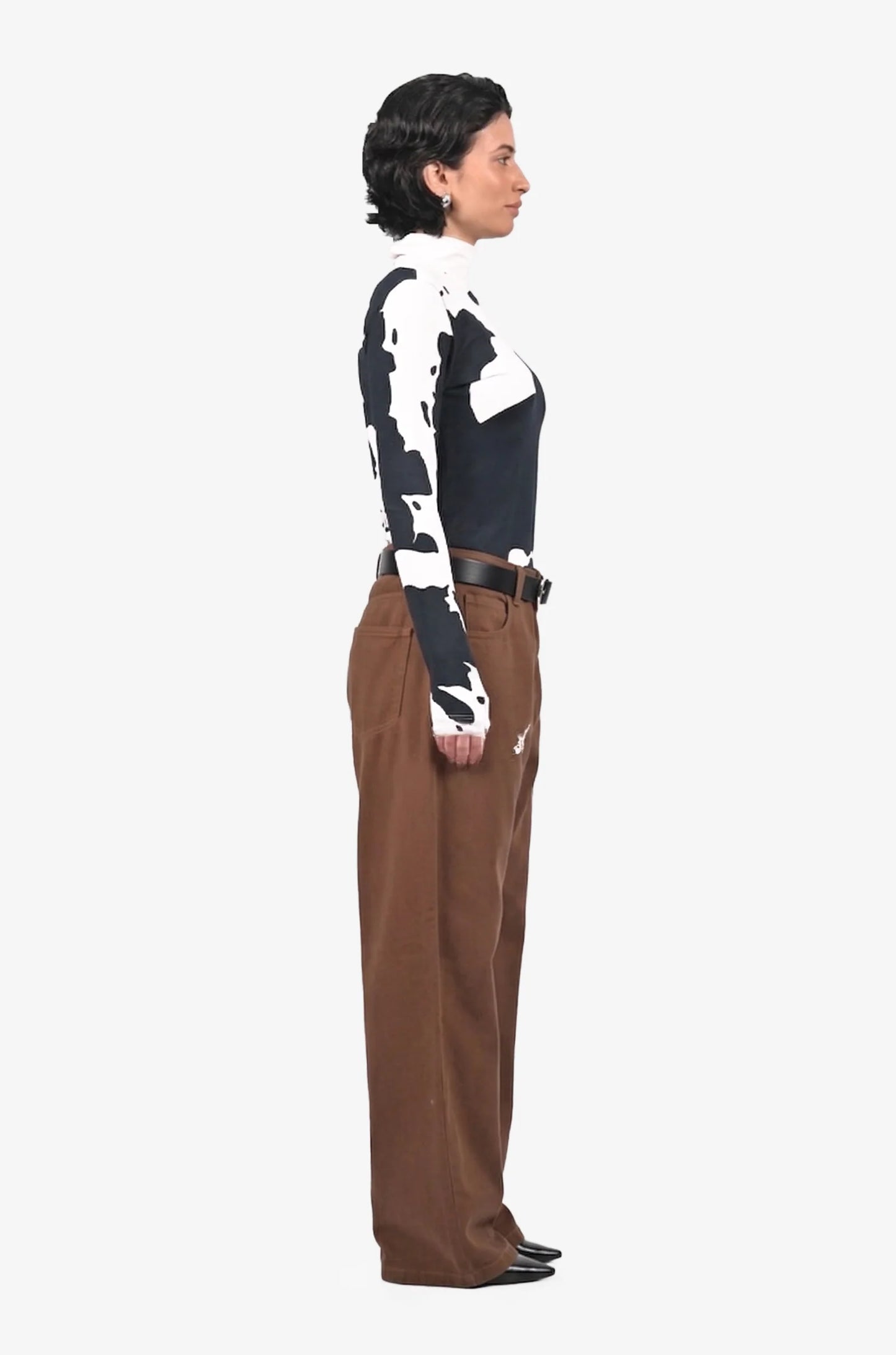 Sculpted Gloved HUEMN Flesh Top - Black