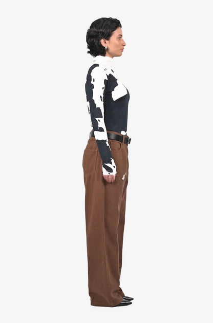 Sculpted Gloved HUEMN Flesh Top - Black