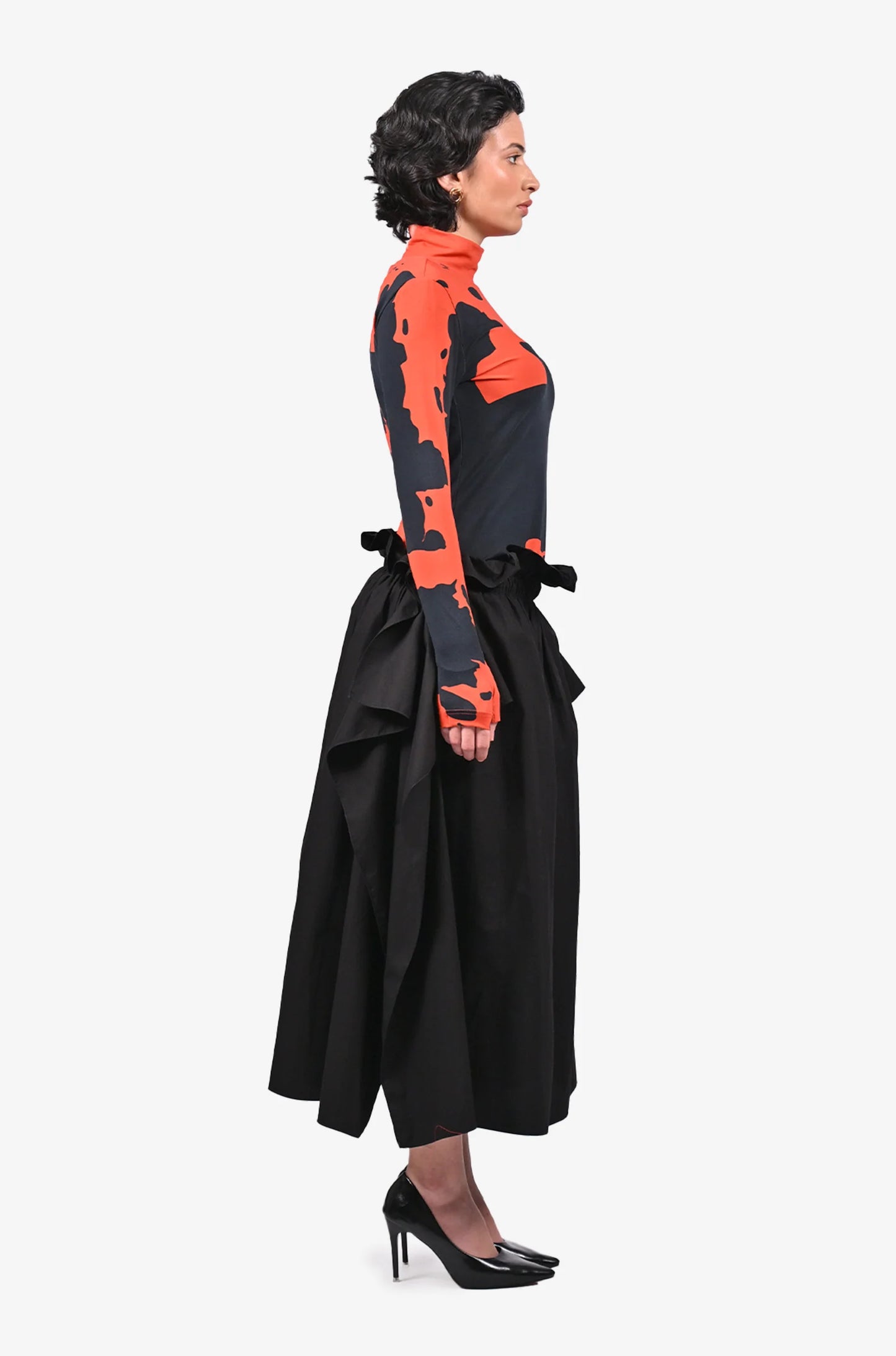 Sculpted gloved HUEMN flesh top Red
