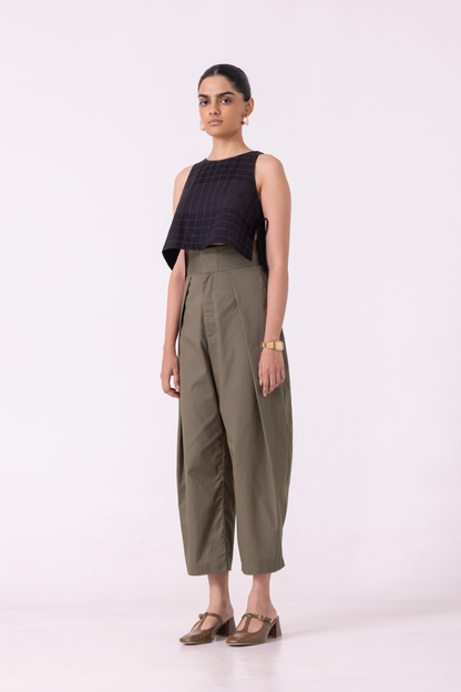 Elinor Olive Barrel Pants