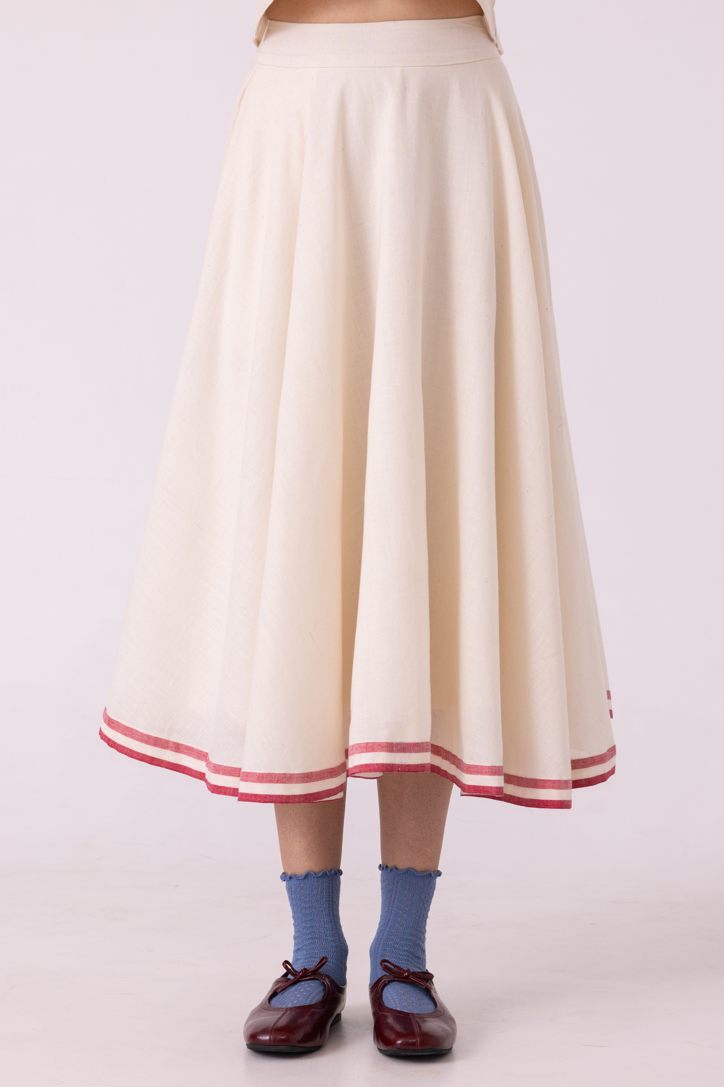 Medea Off White Handwoven Skirt